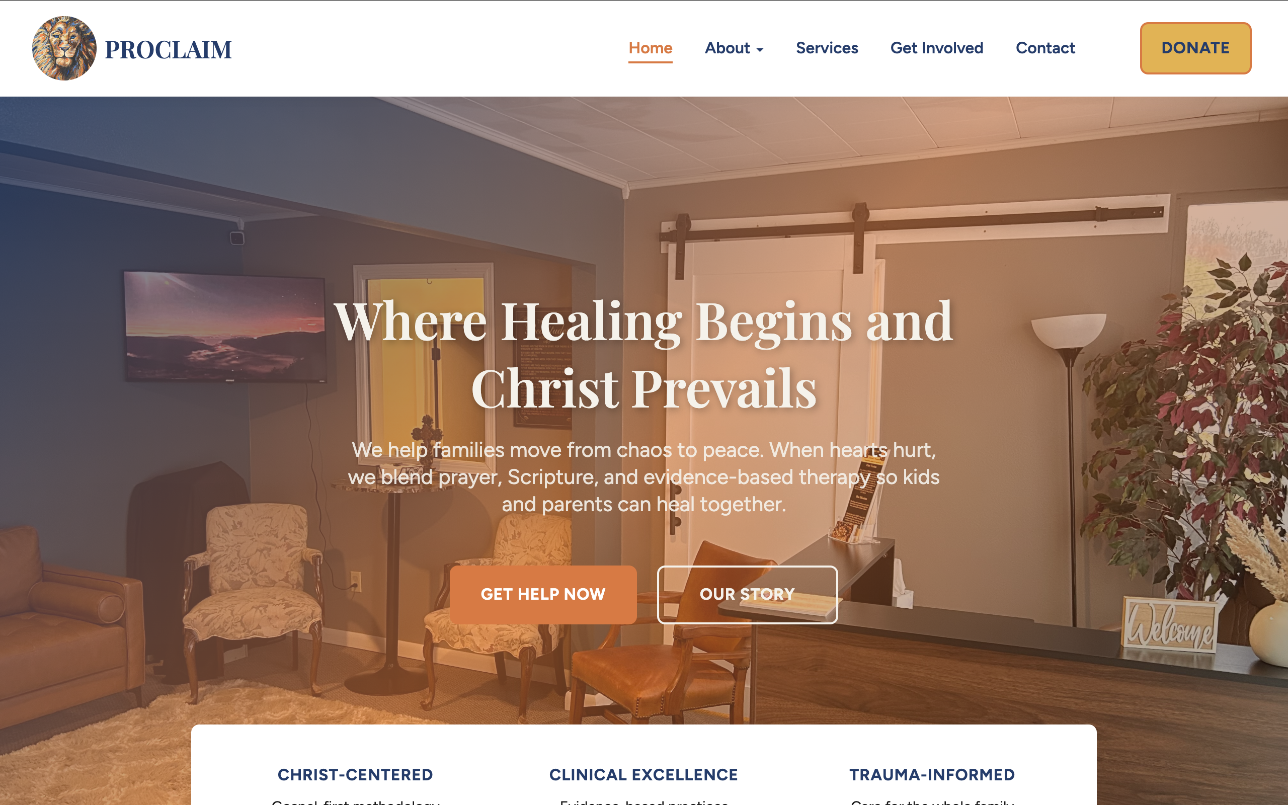 PROCLAIM in Jesus Name website design